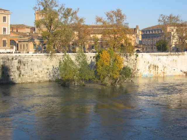 La piena del Tevere a Roma.