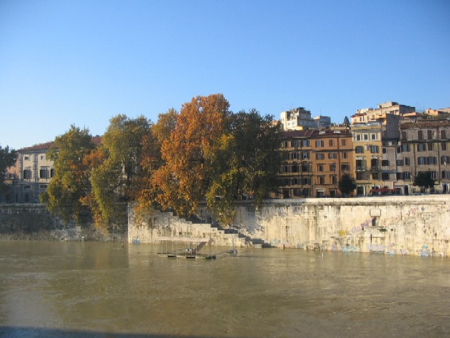 La piena del Tevere a Roma.