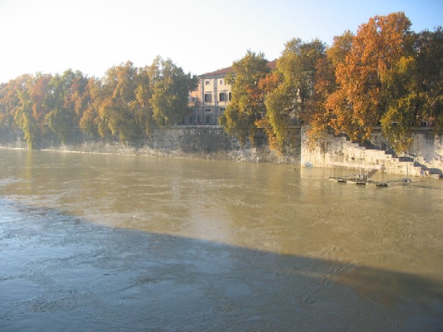 La piena del Tevere a Roma.