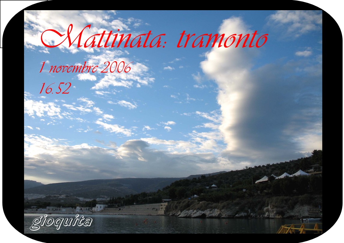 Mattinata: tramonto