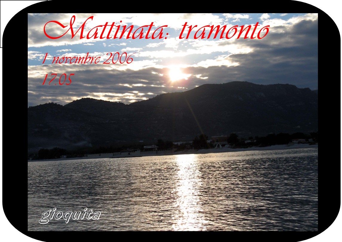 Mattinata: tramonto