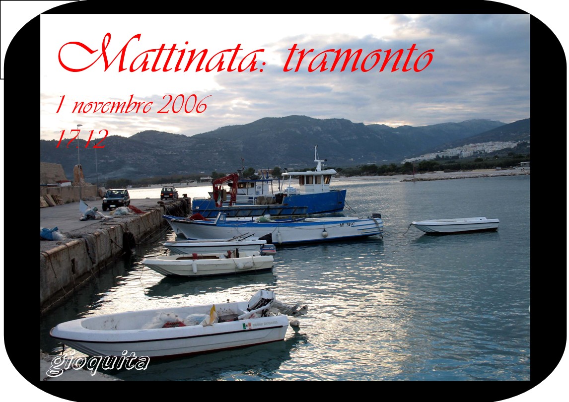 Mattinata: tramonto