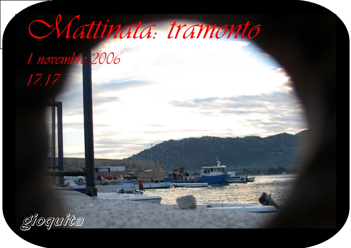 Mattinata: tramonto