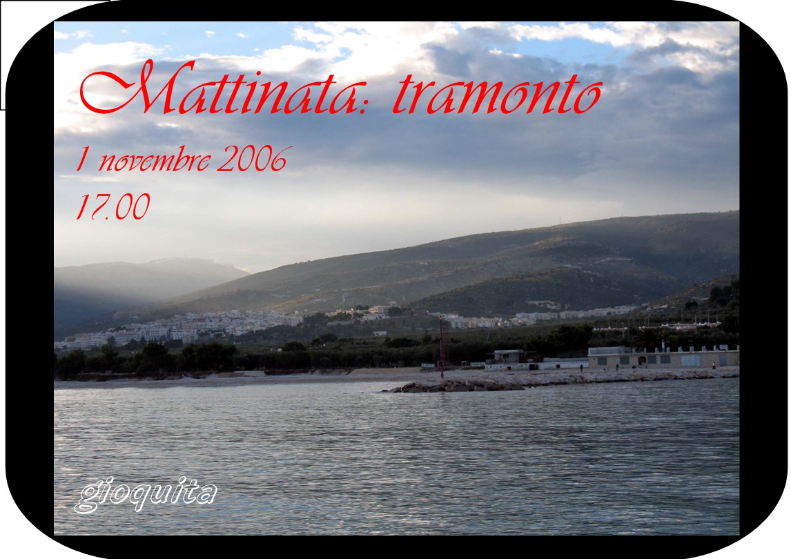 Mattinata: tramonto