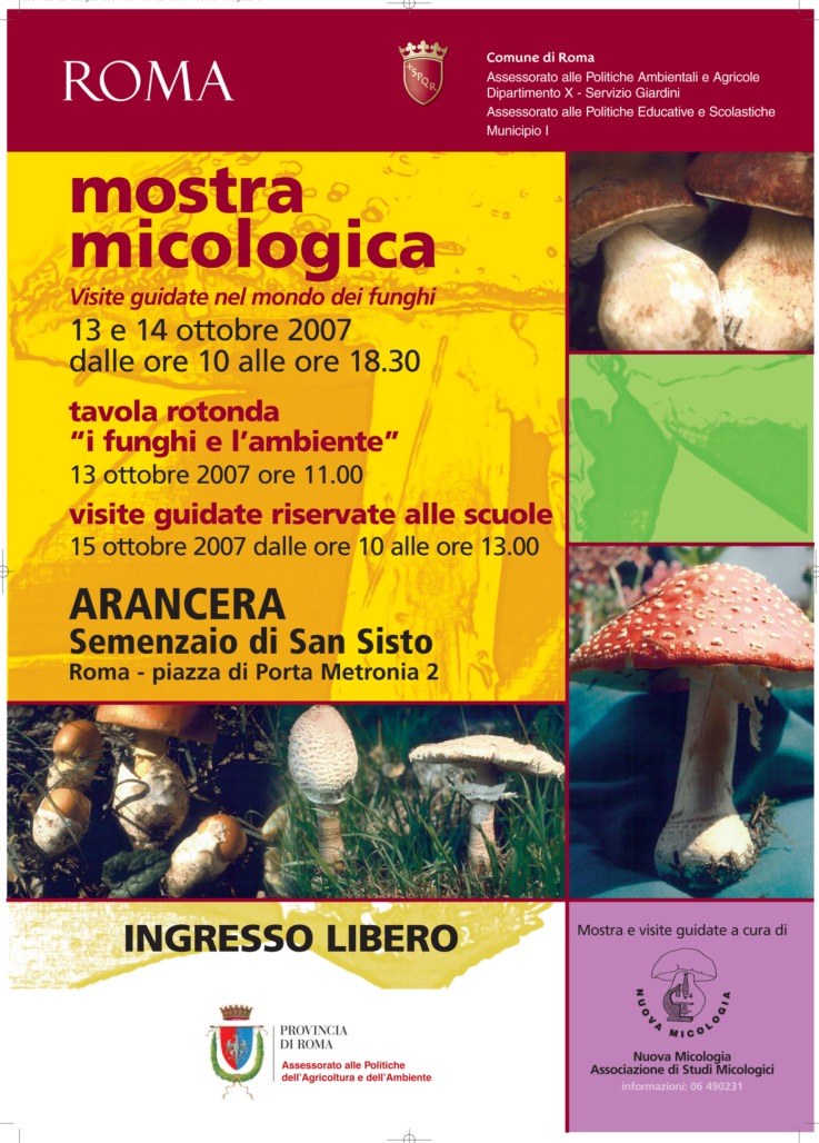 13-14 Ottobre: Mostra micologica a Roma