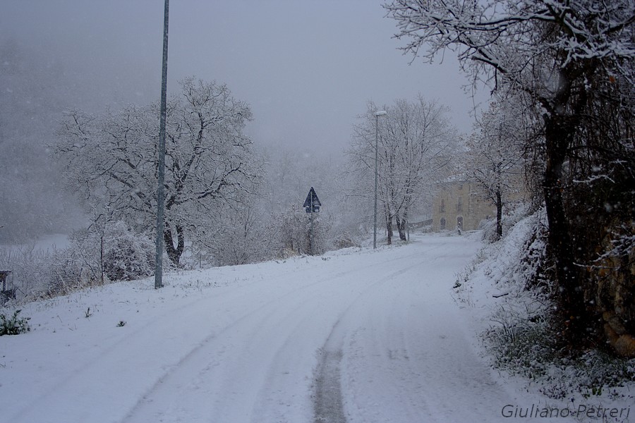 disperso nella bufera di neve