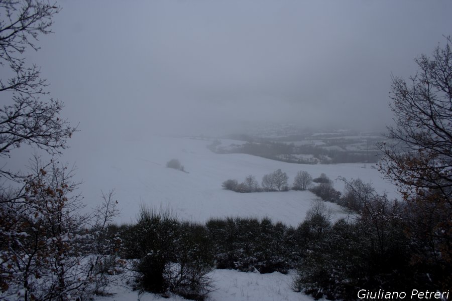 disperso nella bufera di neve