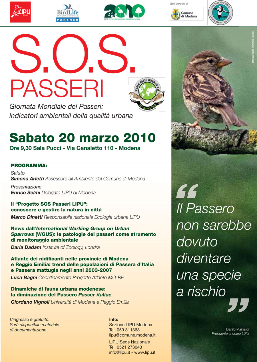 CONVEGNO SOS PASSERI