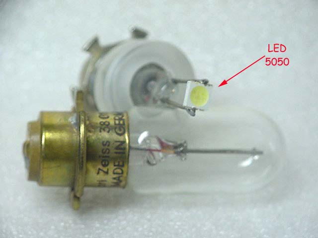 E se montassimo un LED al posto della lampada ?