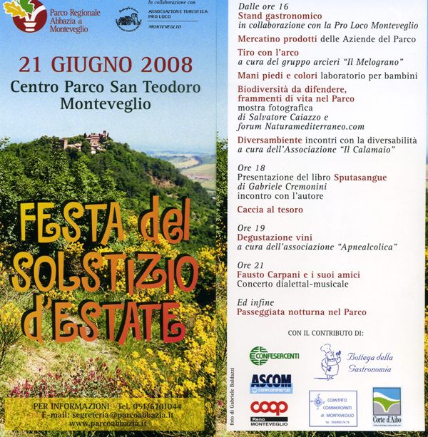 Festa del solstizio d''estate Parco Monteveglio (BO)