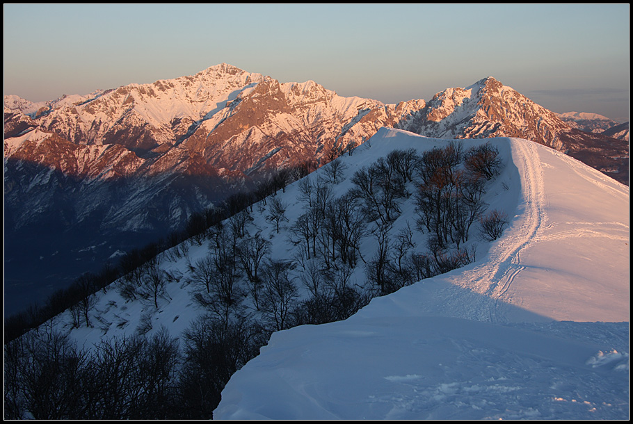 Aspettando il tramonto sul San Primo