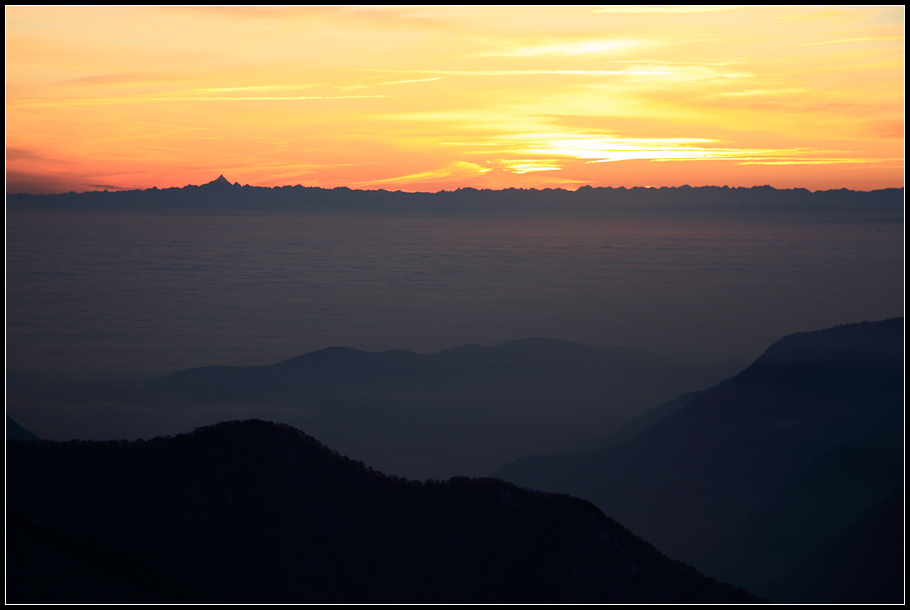 Aspettando il tramonto sul San Primo