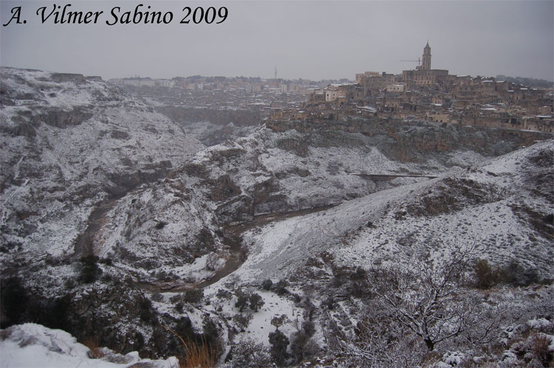 Matera con un po''... di neve