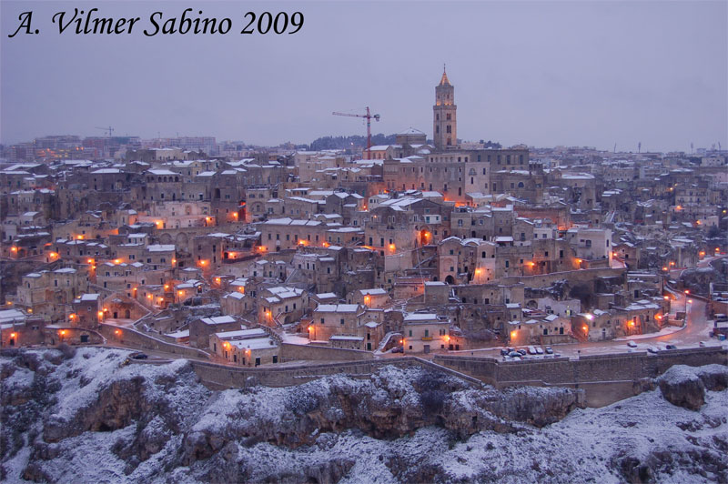 Matera con un po''... di neve