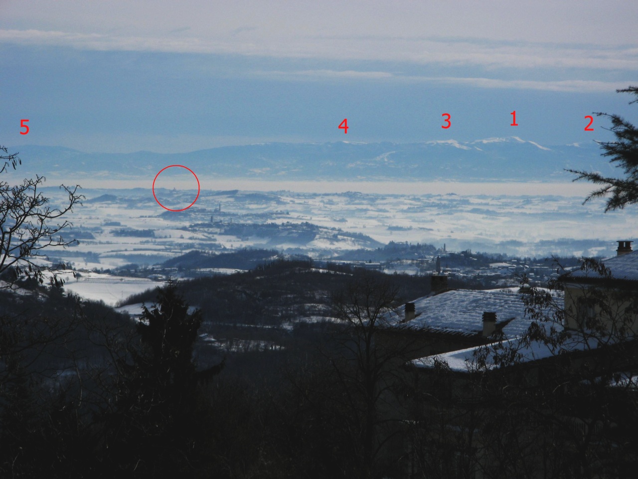 La cerchia alpina alpina da Albugnano d''Asti