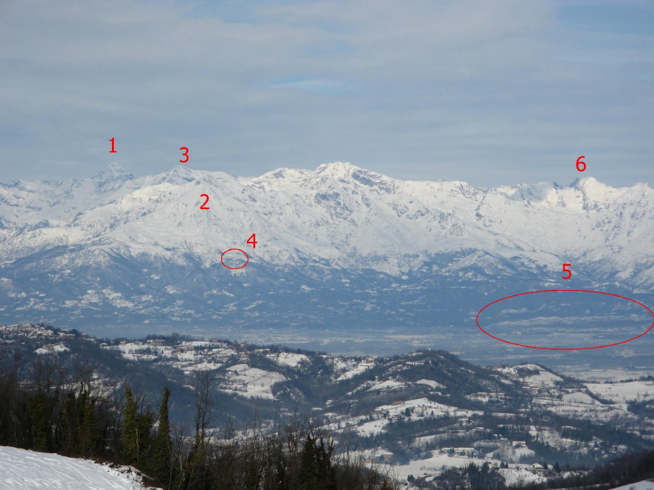 La cerchia alpina alpina da Albugnano d''Asti