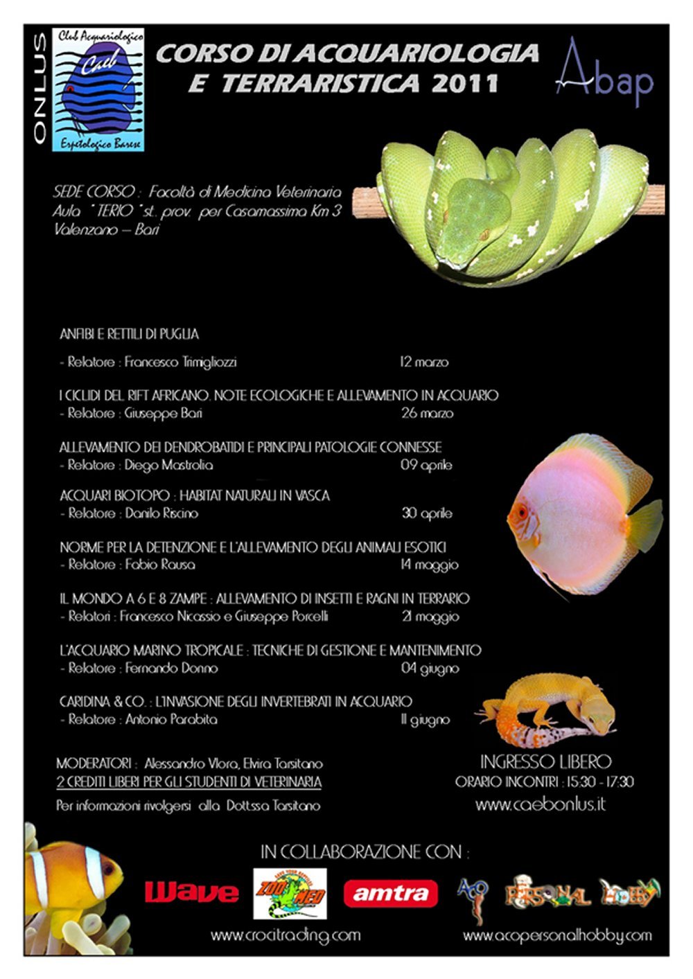 Corso di Acquariologia e Terraristica