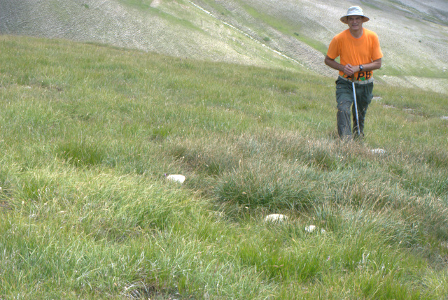 Sopra i 2000 m s.l.m. con l''amico Ennio