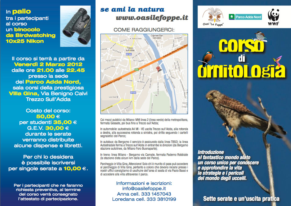 Corso di Ornitologia - Trezzo sull''Adda MI