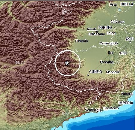 Terremoto: 3 ottobre 2012, Cuneo