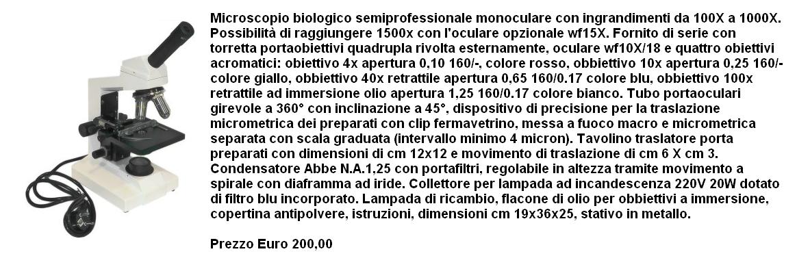 Consigli su microscopio