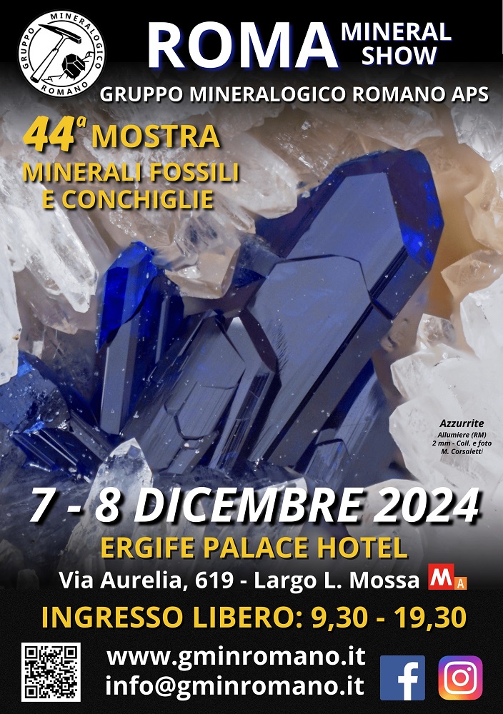 44 MOSTRA MINERALI FOSSILI CONCHIGLIE - ROMA MINERAL SHOW 	