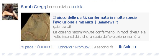 Condividere un post in Facebook