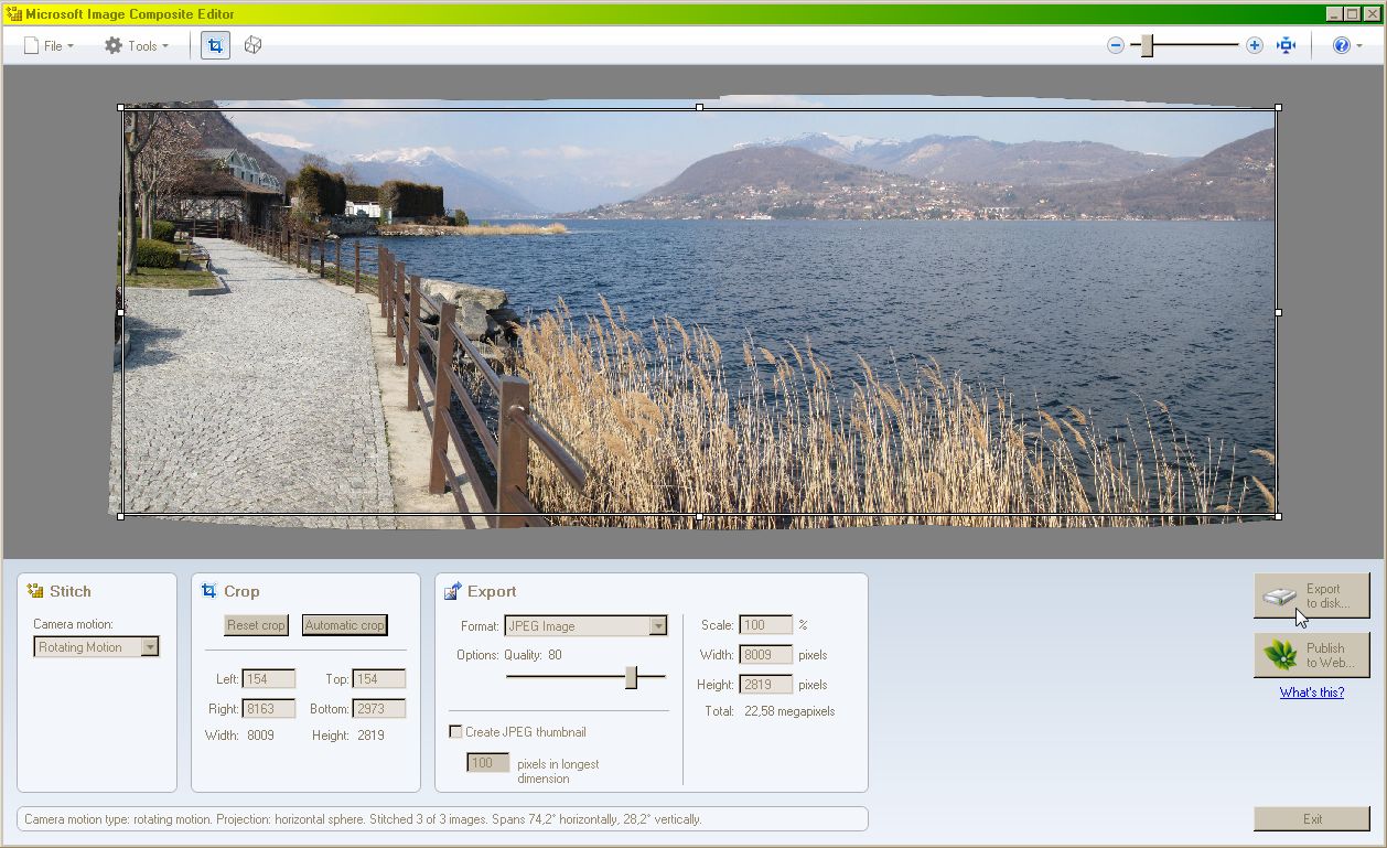 CREARE FOTO PANORAMICHE IN AUTOMATISMO (MIcrosoft ICE)