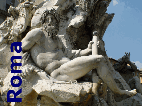 Paricolare della Fontana dei Fiume di PIazza Navona,opera del Bernini